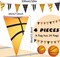 131 ft Basketball Pennant Banners American Basketball Banner Pennant Flag Garland Bunting for Basketball Party Supplies Birthday Party Home Outdoor Hanging Decoration, 4 Pcs